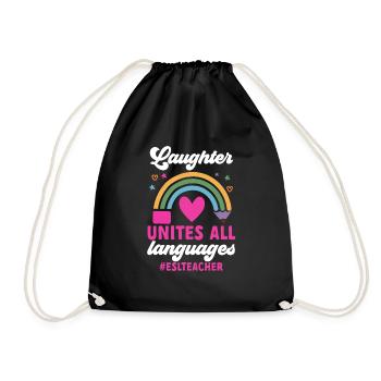 Professeur d’anglais langue seconde langue étrangère - Sac de sport léger - noir - Devant