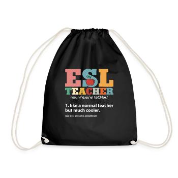 Professeur d’anglais langue seconde langue étrangère - Sac de sport léger - noir - Devant