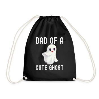 Vater eines niedlichen Geist Halloween Design - Turnbeutel - Schwarz - Vorne