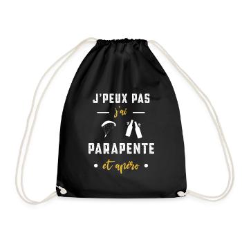 je peux pas j'ai parapente apéro humour - Sac de sport léger - noir - Devant