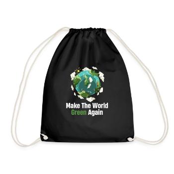 Make The World Great Again Protecting Climate Change - Drawstring Bag - black - Front