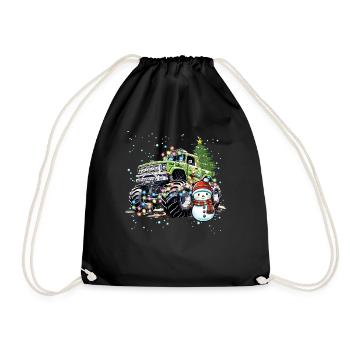 Coole Monster Truck Weihnachten für Männer, Jungen, Mädchen, - Turnbeutel - Schwarz - Vorne