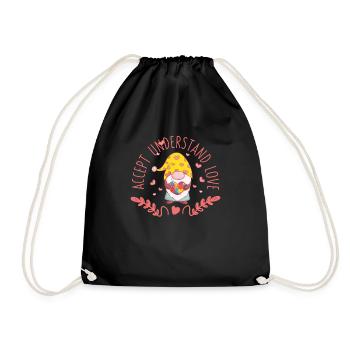 Accepter, comprendre, aimer, faire de l’autisme et sensibiliser - Sac de sport léger - noir - Devant
