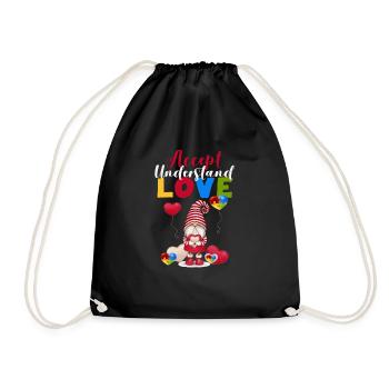 Accepter, comprendre, aimer, faire de l’autisme et sensibiliser - Sac de sport léger - noir - Devant