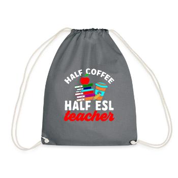 Teacher English Second Language Foreign Language - Drawstring Bag - grey - Front
