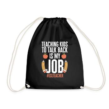 Professeur d’anglais langue seconde langue étrangère - Sac de sport léger - noir - Devant