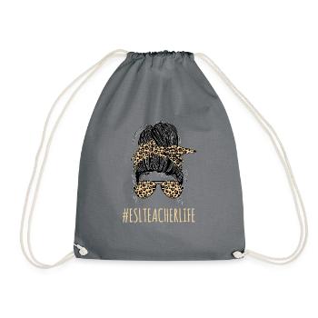 Teacher English Second Language Foreign Language - Drawstring Bag - grey - Front