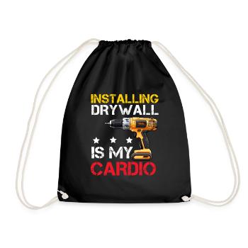 Drywall Installer Drywaller Drywall Finisher - Drawstring Bag - black - Front
