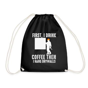 Drywall Installer Drywaller Drywall Finisher - Drawstring Bag - black - Front