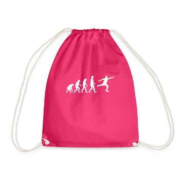 Diskuswerfen Diskuswerfer Geschenk - Turnbeutel - Fuchsia - Vorne