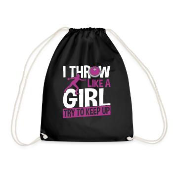 Discus Throw Discus Thrower cadeau - Sac de sport léger - noir - Devant