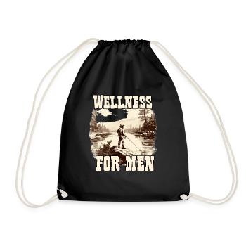Wellness for Men Angler T-shirt Homme Pêcheur - Sac de sport léger - noir - Devant