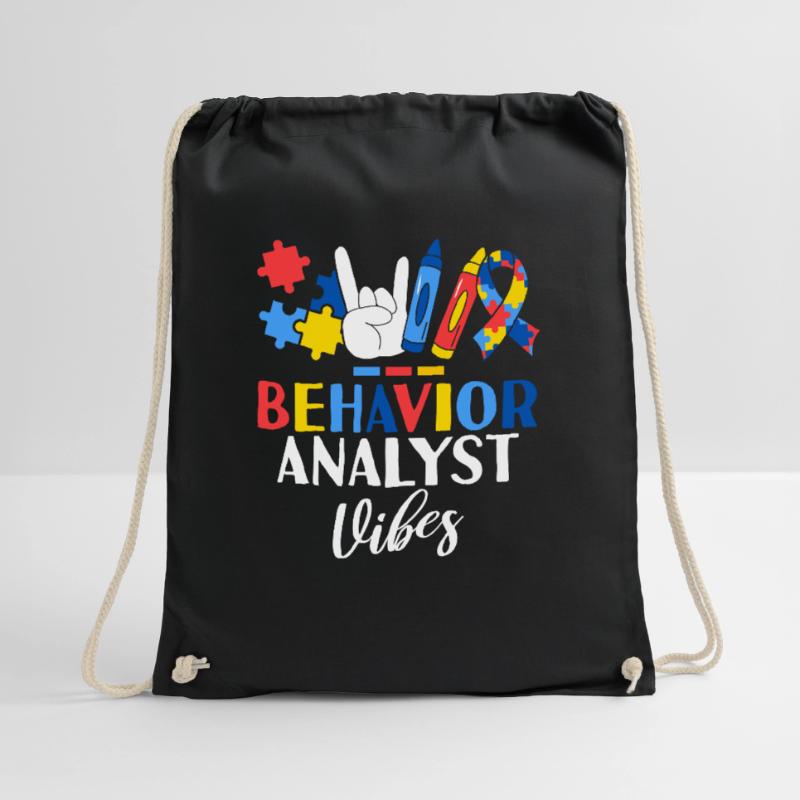 Behavior Analyst Vibes ABA Therapist Behavioral Drawstring Bag