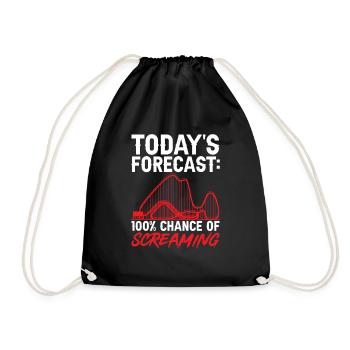 Roller Coaster Roller Coaster Amusement Park - Drawstring Bag - black - Front