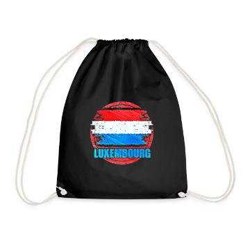 Luxembourg - Drawstring Bag - black - Front