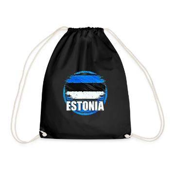 Estonia - Drawstring Bag - black - Front