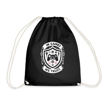 Dans les jeux auxquels nous faisons confiance - Sac de sport léger - noir - Devant