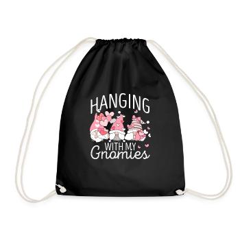 Traîner avec mes gnomes drôles de gnomes Saint-Valentin - Sac de sport léger - noir - Devant