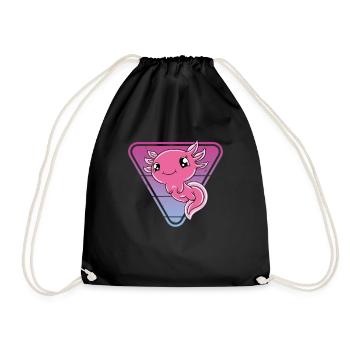 Axolotl mignon Axolotl drôle - Sac de sport léger - noir - Devant