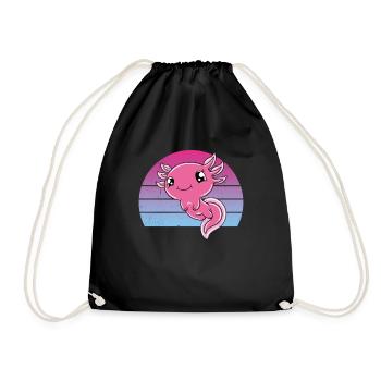 Axolotl mignon Axolotl drôle - Sac de sport léger - noir - Devant