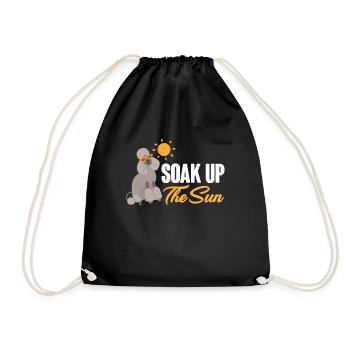 Enjoy the sun! Sunbathing Summertime - Drawstring Bag - black - Front