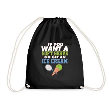 Tennis Drôle Si Vous Voulez Un Service Doux, Allez Chercher Un - Sac de sport léger - noir - Devant