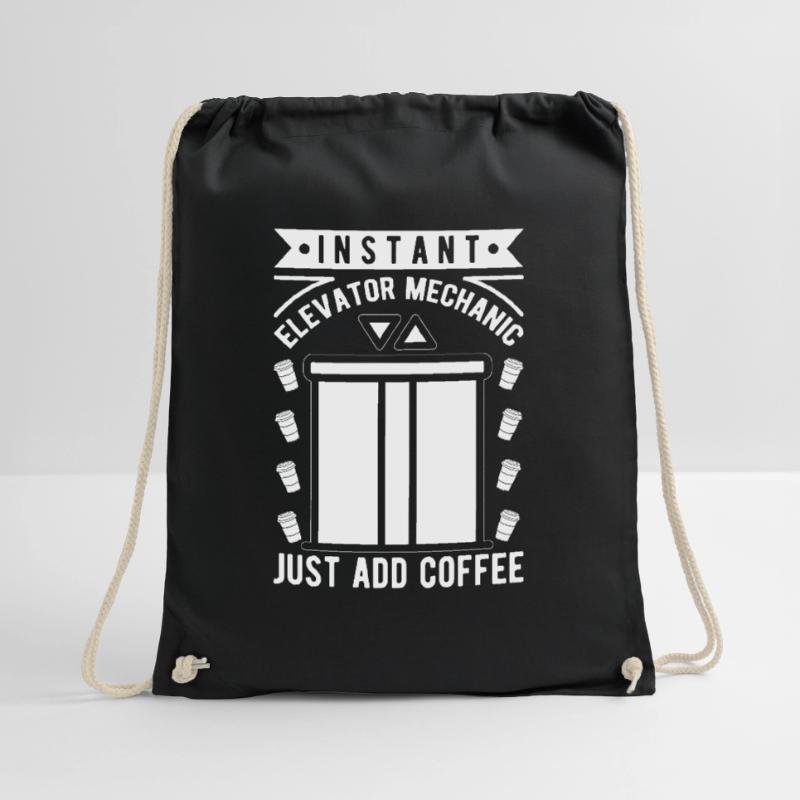 Funny Elevator Inspector Elevator Mechanic Coffee Drawstring Bag