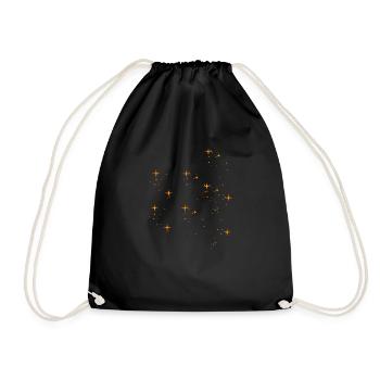 Étoiles, Étoile, Ciel étoilé - Sac de sport léger - noir - Devant
