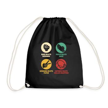 Roller Coaster Roller Coaster Amusement Park - Drawstring Bag - black - Front