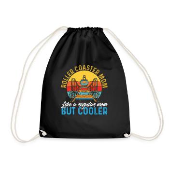 Roller Coaster Roller Coaster Amusement Park - Drawstring Bag - black - Front