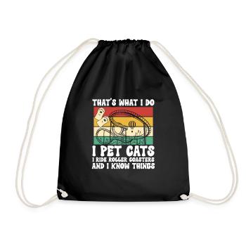Roller Coaster Roller Coaster Amusement Park - Drawstring Bag - black - Front