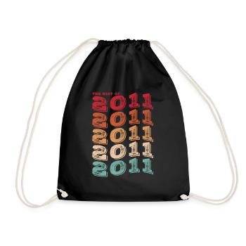 Vintage 2011 Gifts Legend for 12 Year Old - 12th - Drawstring Bag - black - Front