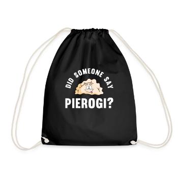 Pierogi Recipe Polish Pierogi - Drawstring Bag - black - Front