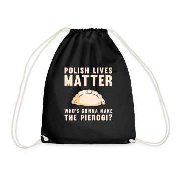 Pierogi Recipe Polish Pierogi - Drawstring Bag - black - Front