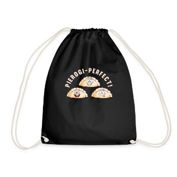 Pierogi Recipe Polish Pierogi - Drawstring Bag - black - Front