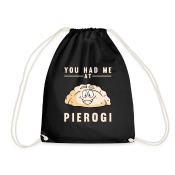 Pierogi Recipe Polish Pierogi - Drawstring Bag - black - Front