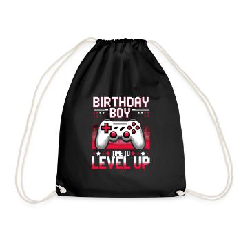 Funny Gamer Birthday Boy Il est temps de passer au niveau supérieur - Sac de sport léger - noir - Devant