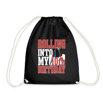 Roller Coaster Roller Coaster Amusement Park - Drawstring Bag - black - Front
