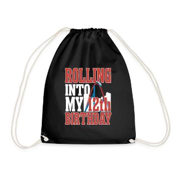 Roller Coaster Roller Coaster Amusement Park - Drawstring Bag - black - Front