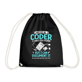 Medical Coder Coding Specialist - Drawstring Bag - black - Front
