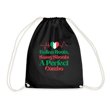 Sarcasme drôle Italie Pride drapeau Vibes - Sac de sport léger - noir - Devant