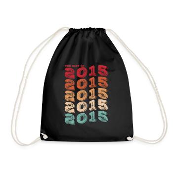 Vintage 2015 Gifts Legend for 8 Year Old - 8th - Drawstring Bag - black - Front