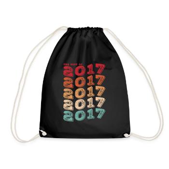 Vintage 2017 Gifts Legend for 6 Year Old - 6th - Drawstring Bag - black - Front
