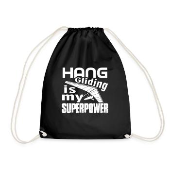 Hang Gliding Hang gliding Is My Superpower - Drawstring Bag - black - Front