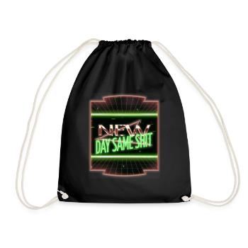 cats sayings winter awesome birthday present - Drawstring Bag - black - Front