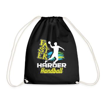 Handball Faster Harder Handball - Drawstring Bag - black - Front
