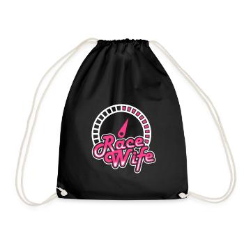 Race Woman Racing Quotes Car Racer Driver - Drawstring Bag - black - Front