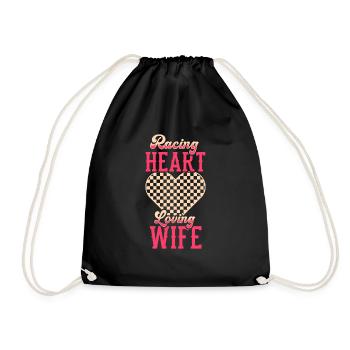Race Woman Racing Quotes Car Racer Driver - Drawstring Bag - black - Front