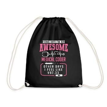 Medical Coder Coding Specialist - Drawstring Bag - black - Front