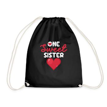 Un couple de coeur de la Saint-Valentin douce soeur - Sac de sport léger - noir - Devant